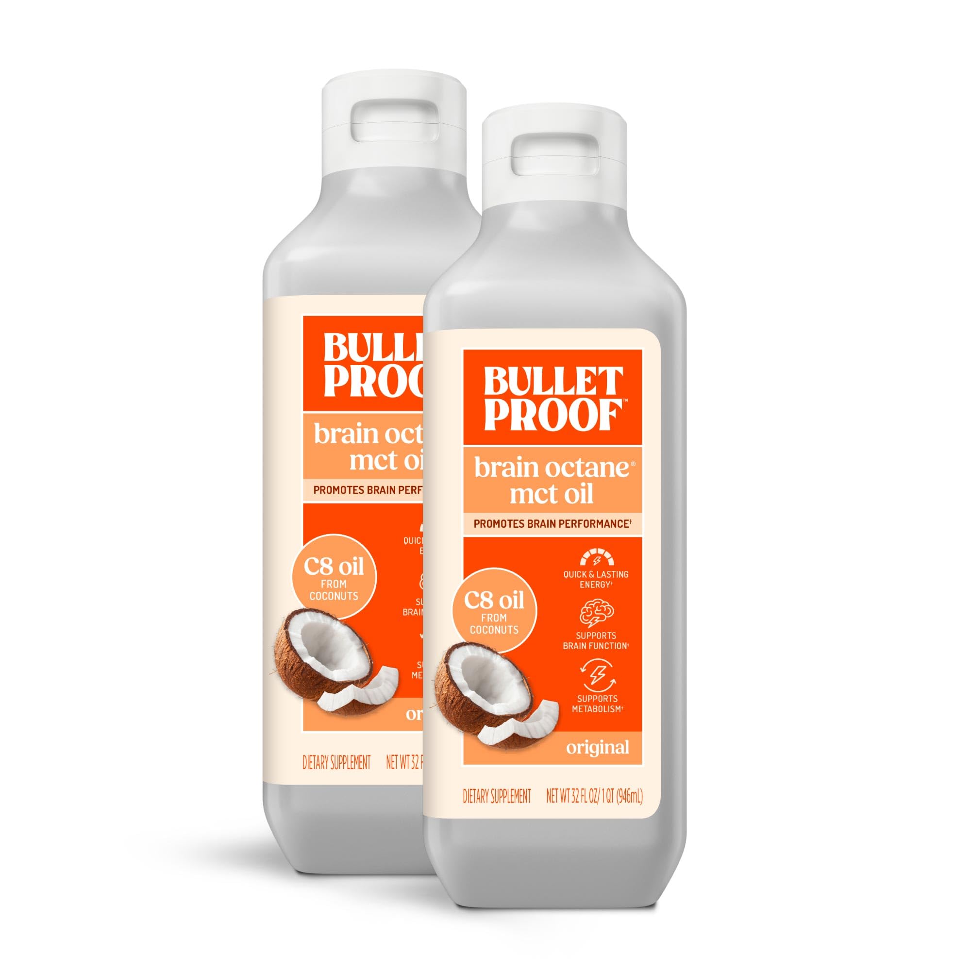 Amazon.com: Bulletproof Brain Octane C8 MCT Oil, 16 oz (Pack of 2